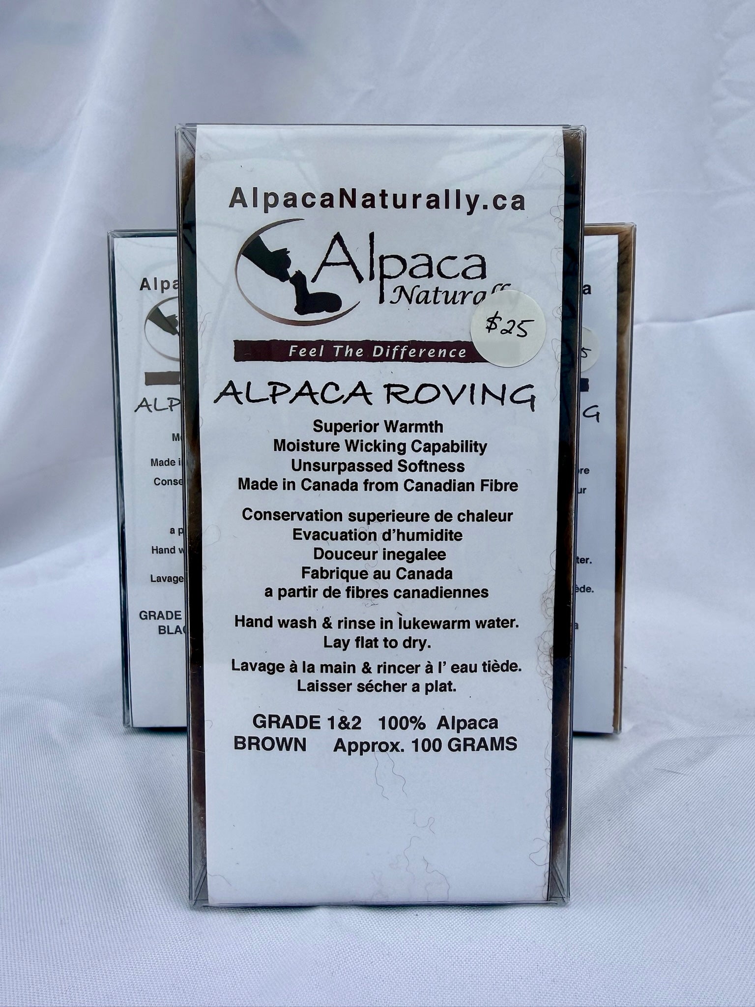 100% 
Alpaca Rovings